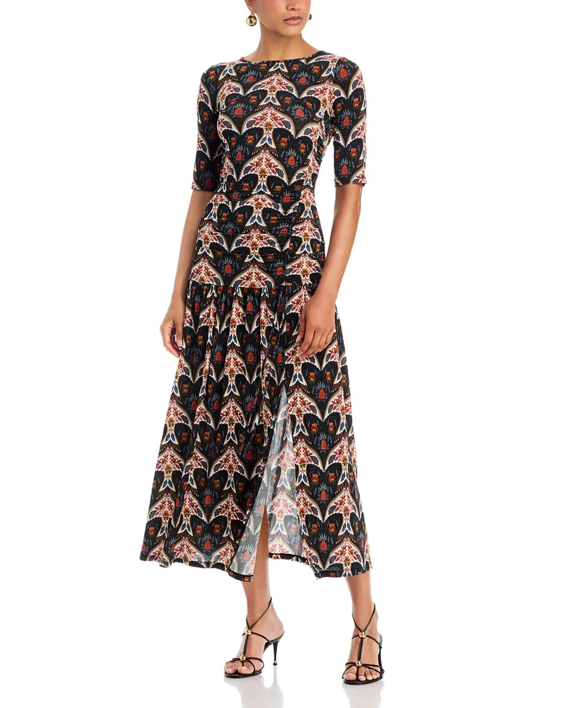 Porcelain Birds Maxi Dress