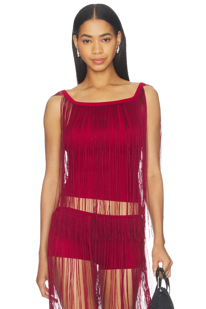 Long Fringe Tank Top