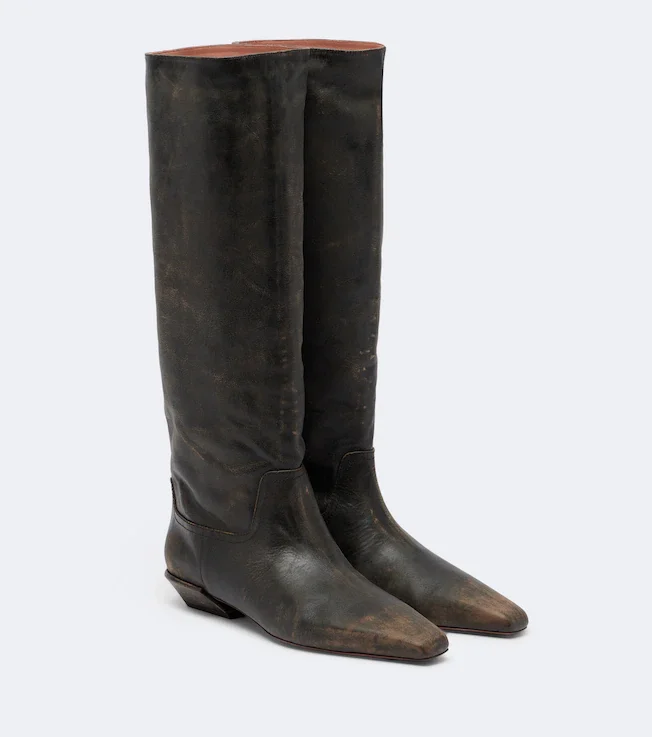 Bettina leather knee-high boots