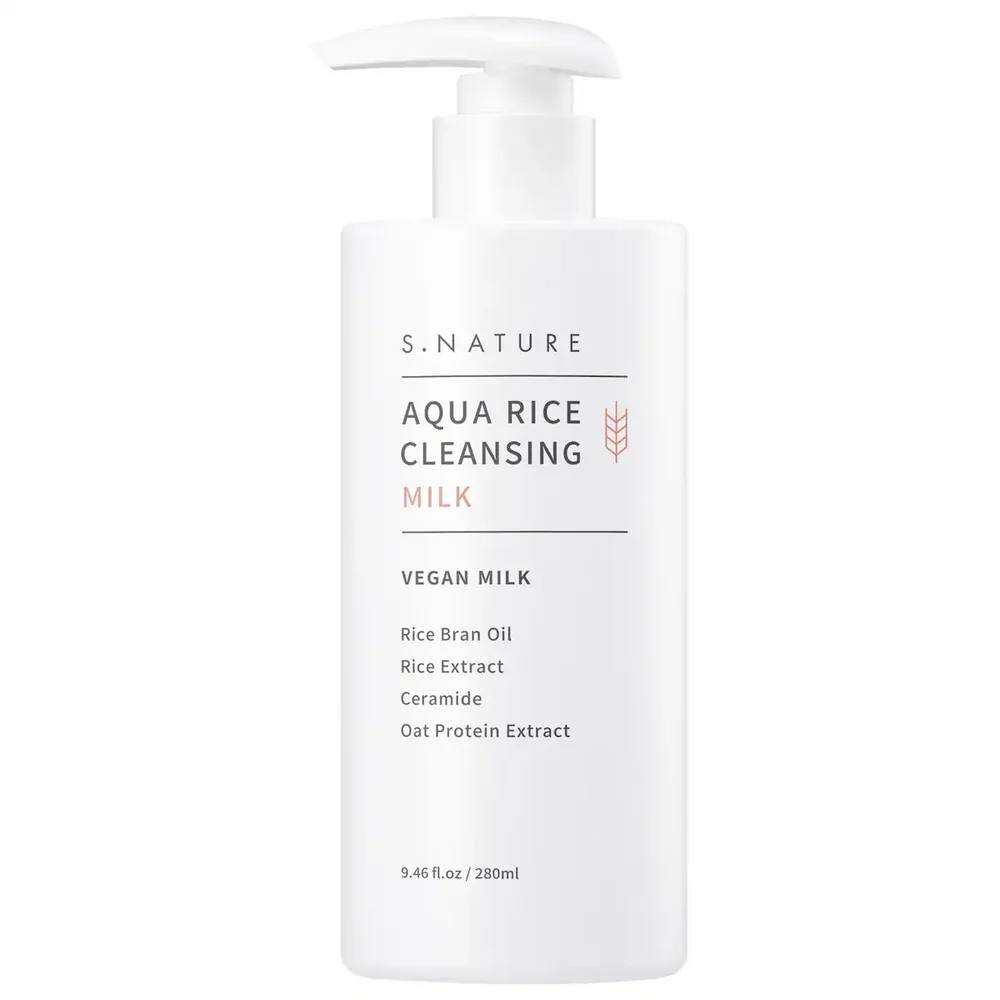 Aqua Rice Cleansing Milk Gentle Makeup Remover for Sensitive Skin