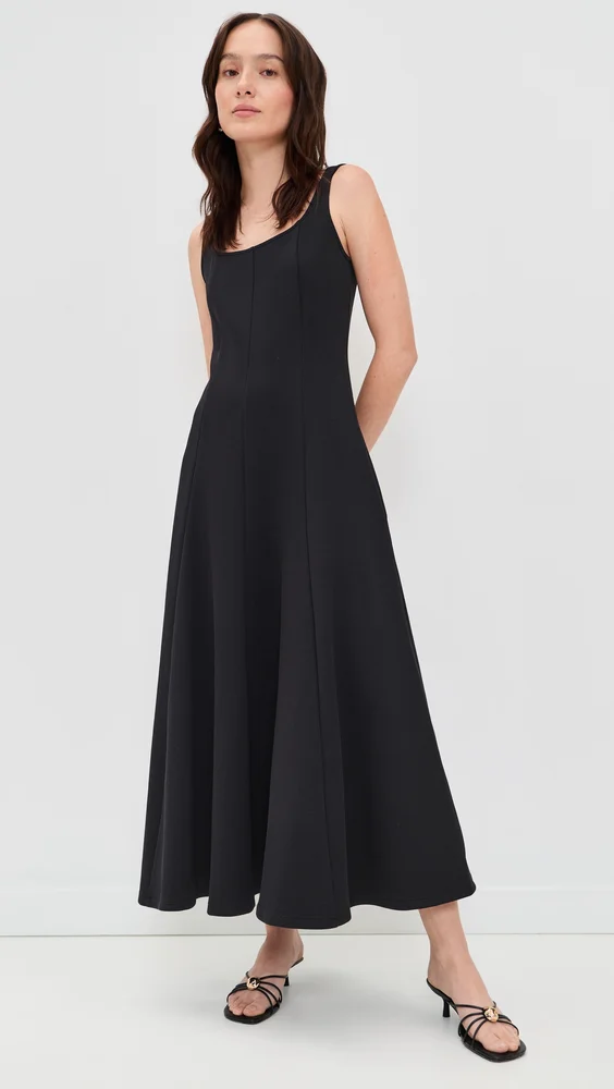 Square Neck Seamed Dress