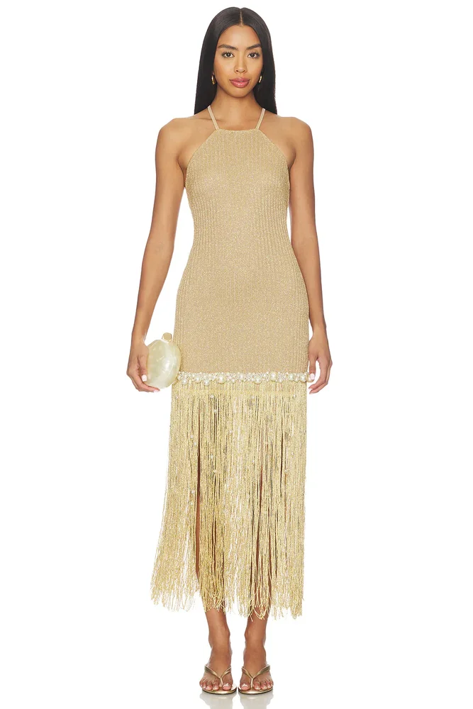 Aurea Crochet Midi Dress