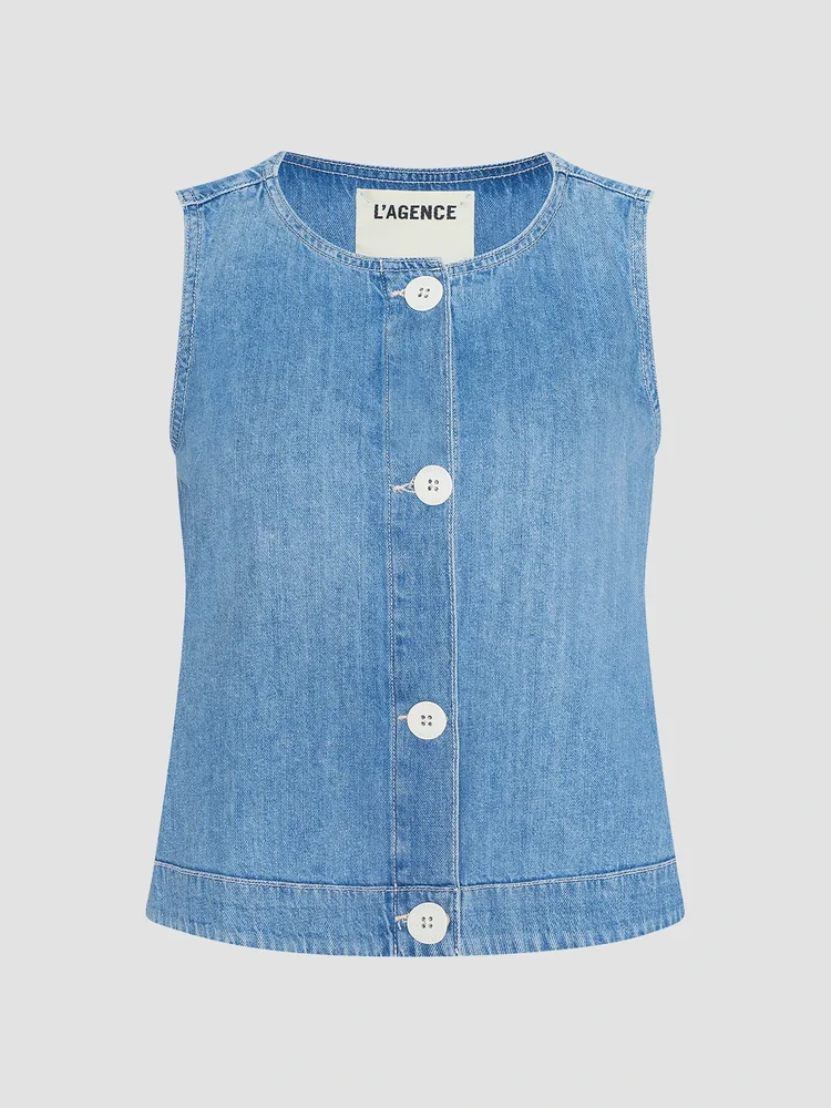 Foster Denim Sleeveless Top