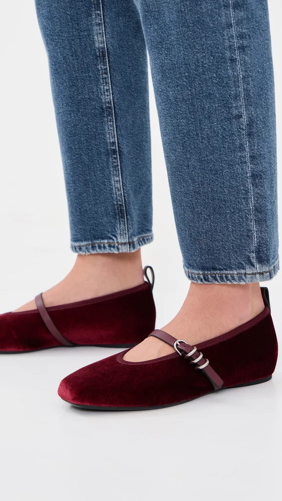 Spire Velvet Mary Janes