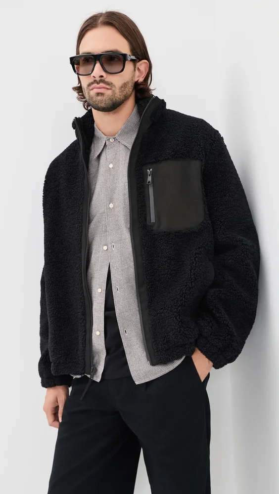 Faux Sherpa Zip Jacket