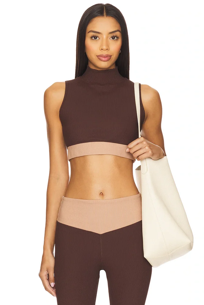 Ribbed Contrast Bodhi Sports Bra
