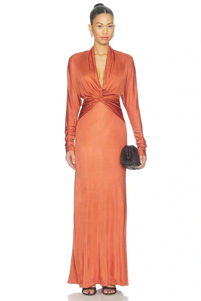 Twist Jersey Longsleeve Dress