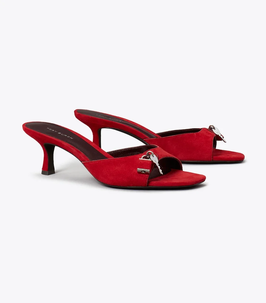 Lock Kitten Heel Sandal