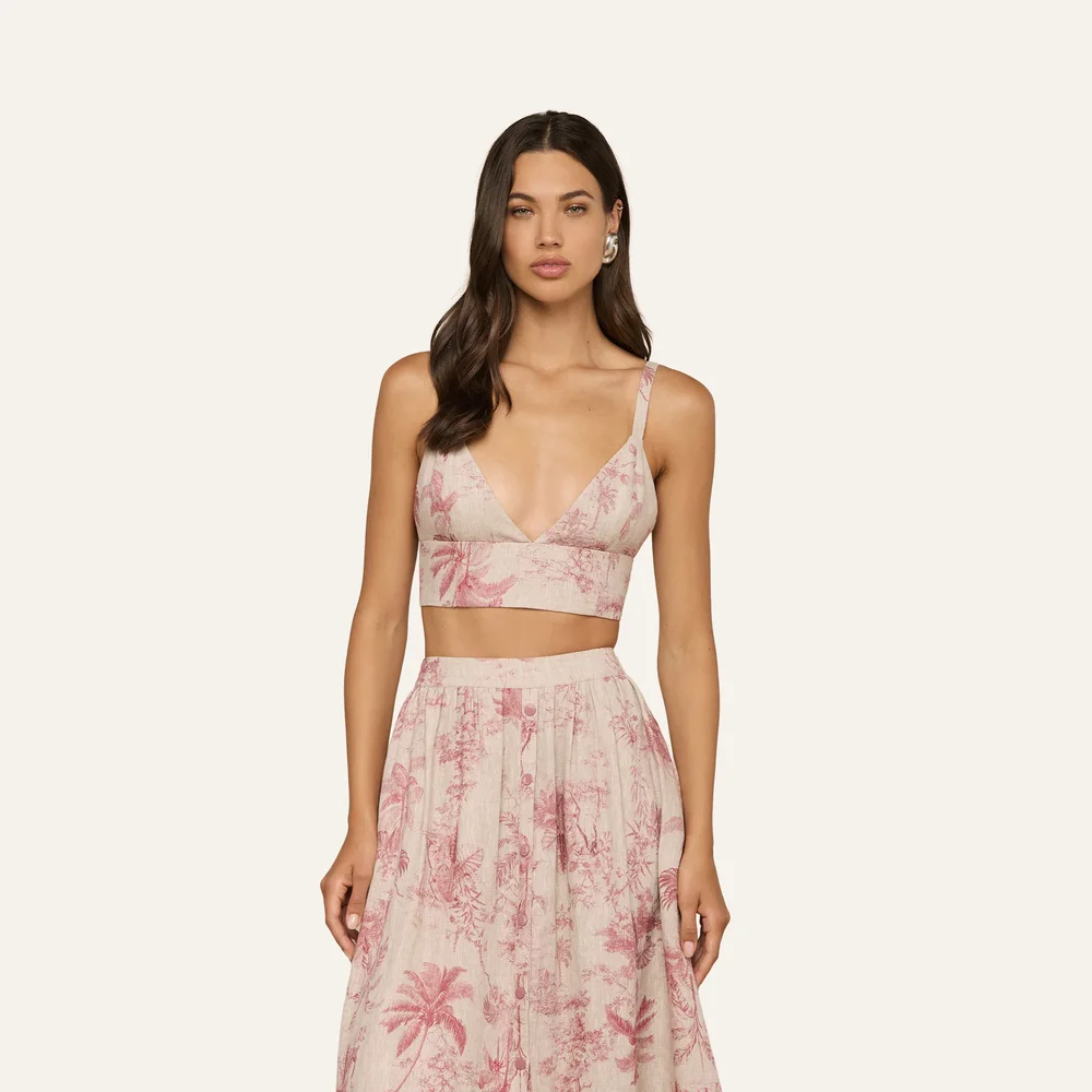 Kaori Linen Bralette Top
