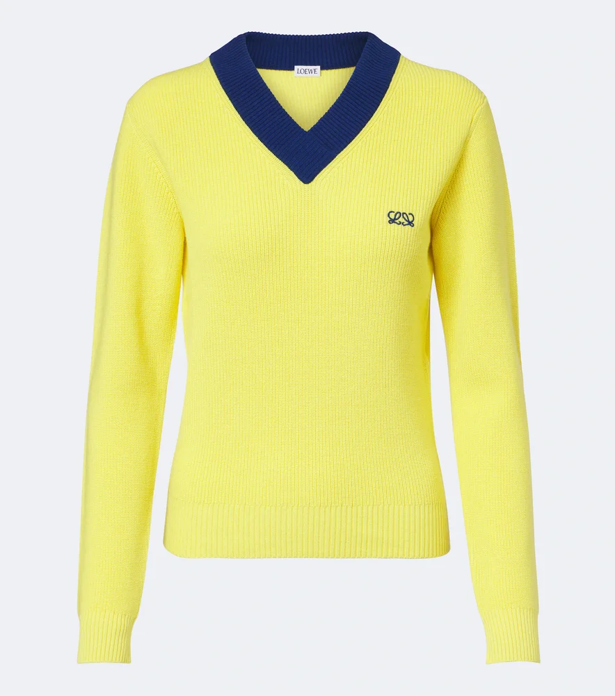 Double L cotton and wool sweater