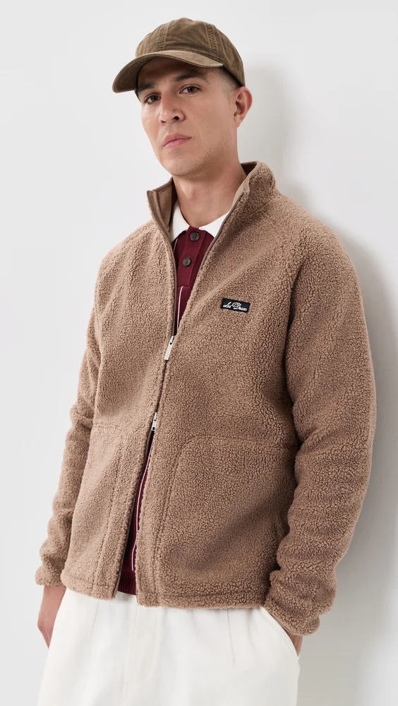 Patch Teddy Faux Fur Jacket