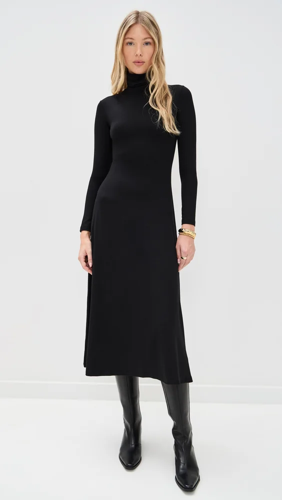 The Turtleneck Dress in Black
