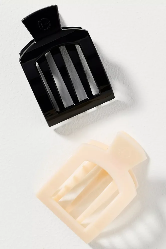 Flat Square Hair Claw Clips, Set of 2