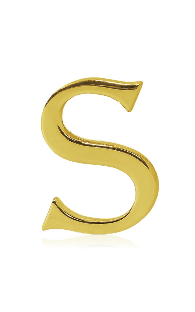 Alphabet 'S' 18K Yellow Gold Bag Charm