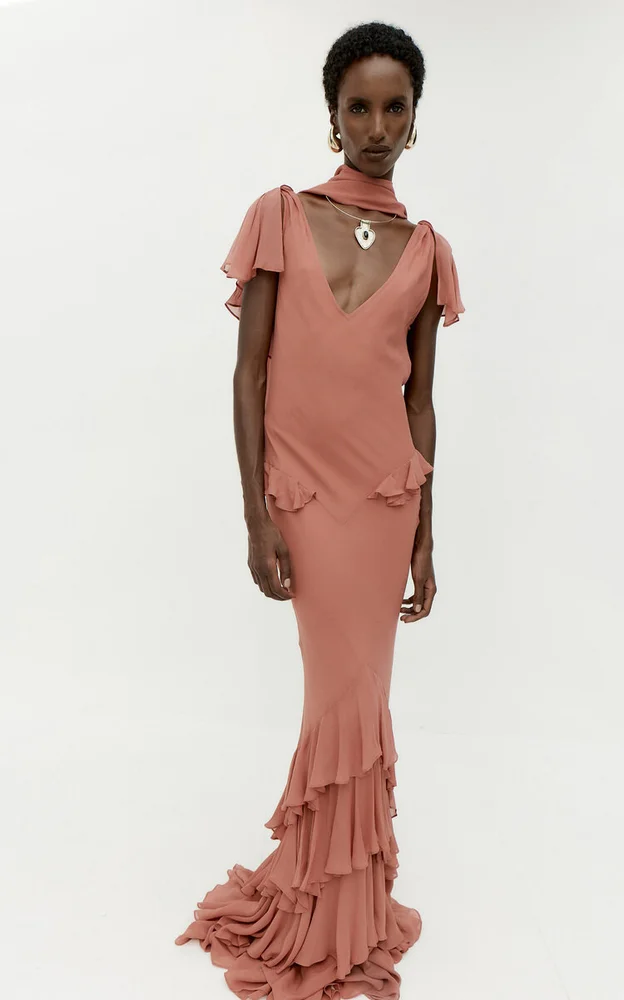 Solenne Ruffled Maxi Dress