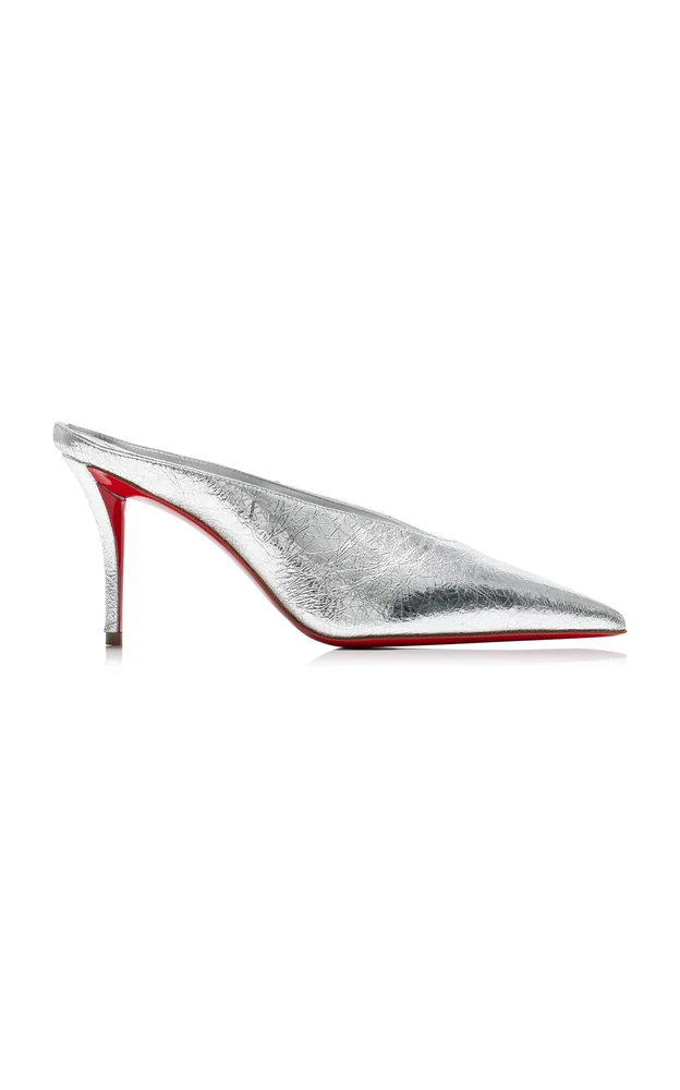 Miss Z 80mm Metallic Leather Mules