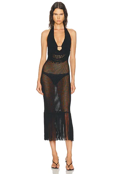 Double Two-toned Fringe Dress