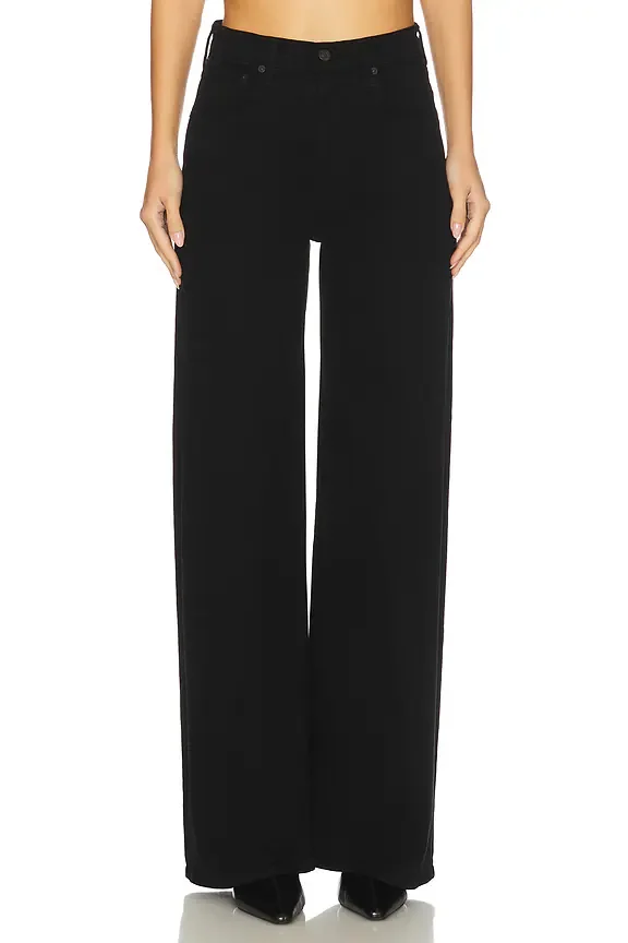 Lyra Wide Leg Jeans in Plush Black
