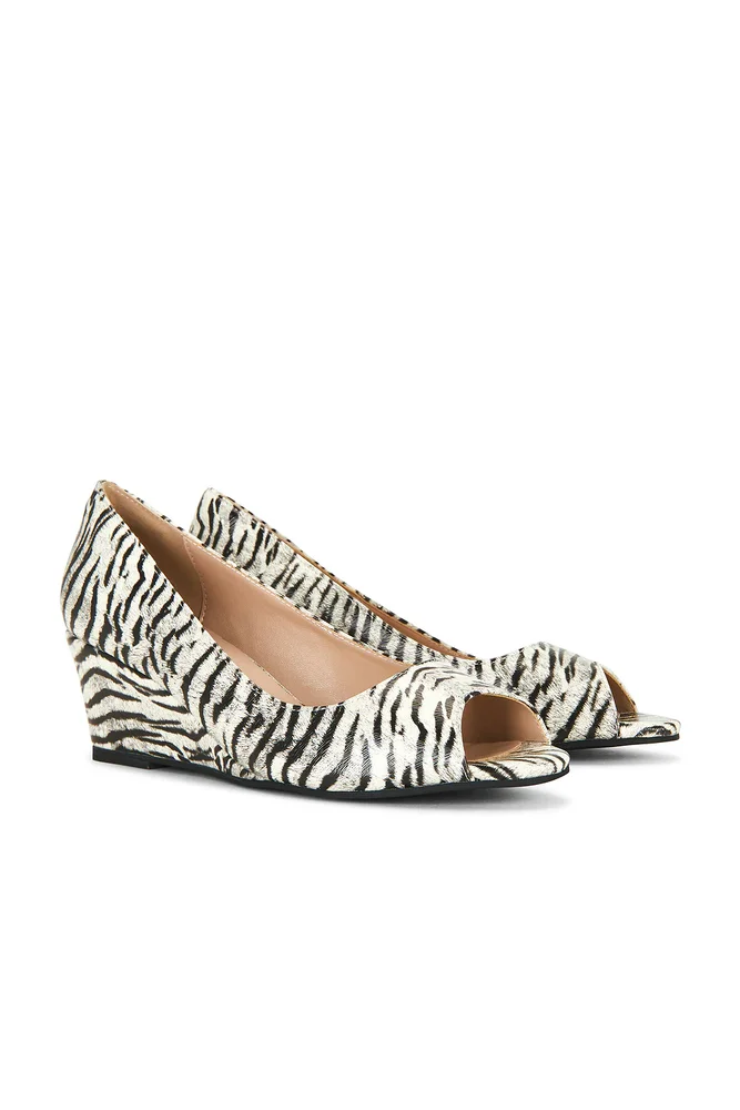 Open Toe Mule Wedge