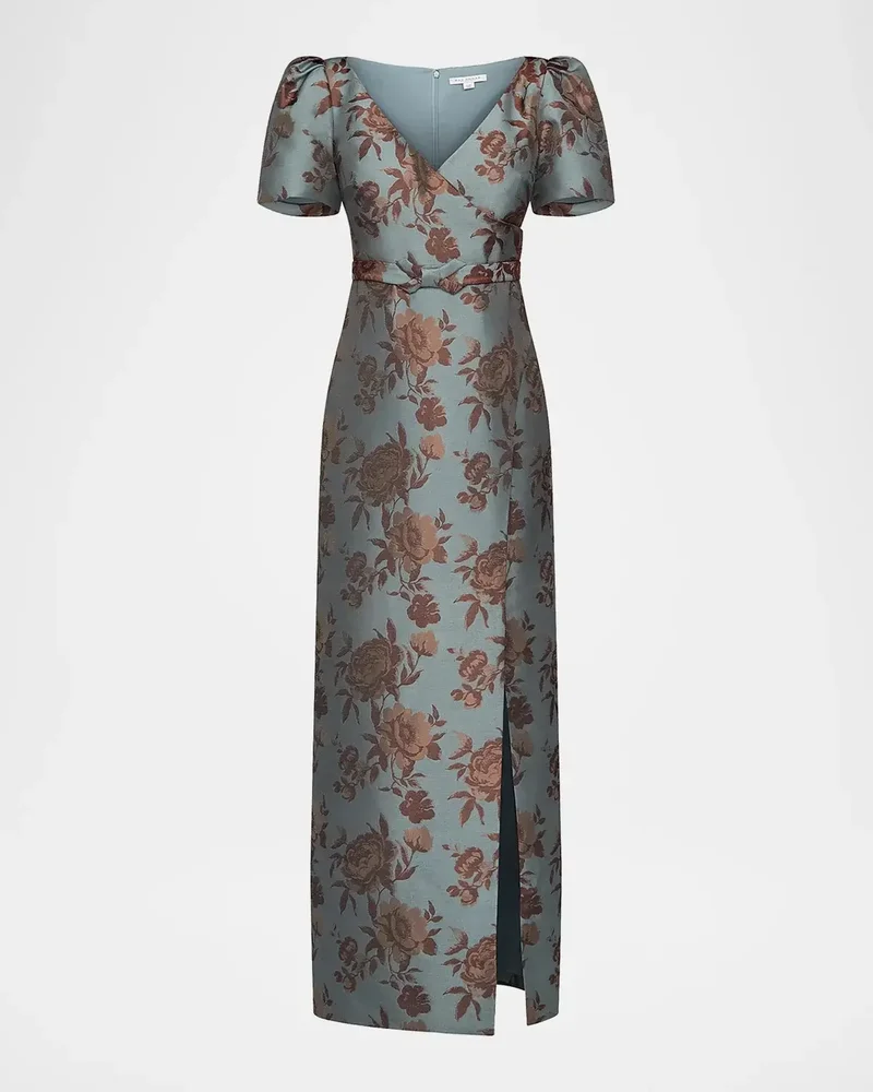 Esmerelda Floral Jacqaurd Gown