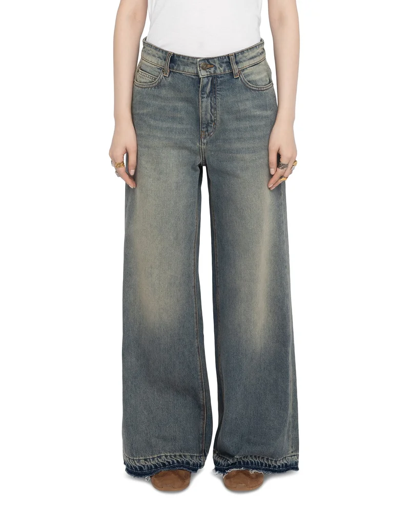 Eli High Rise Wide Leg Jeans in Light Blue