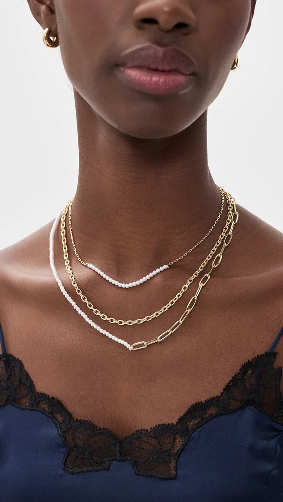 Finley Pearl Row Necklace