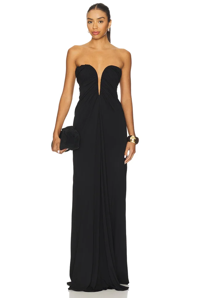 Bustier Ruched Gown