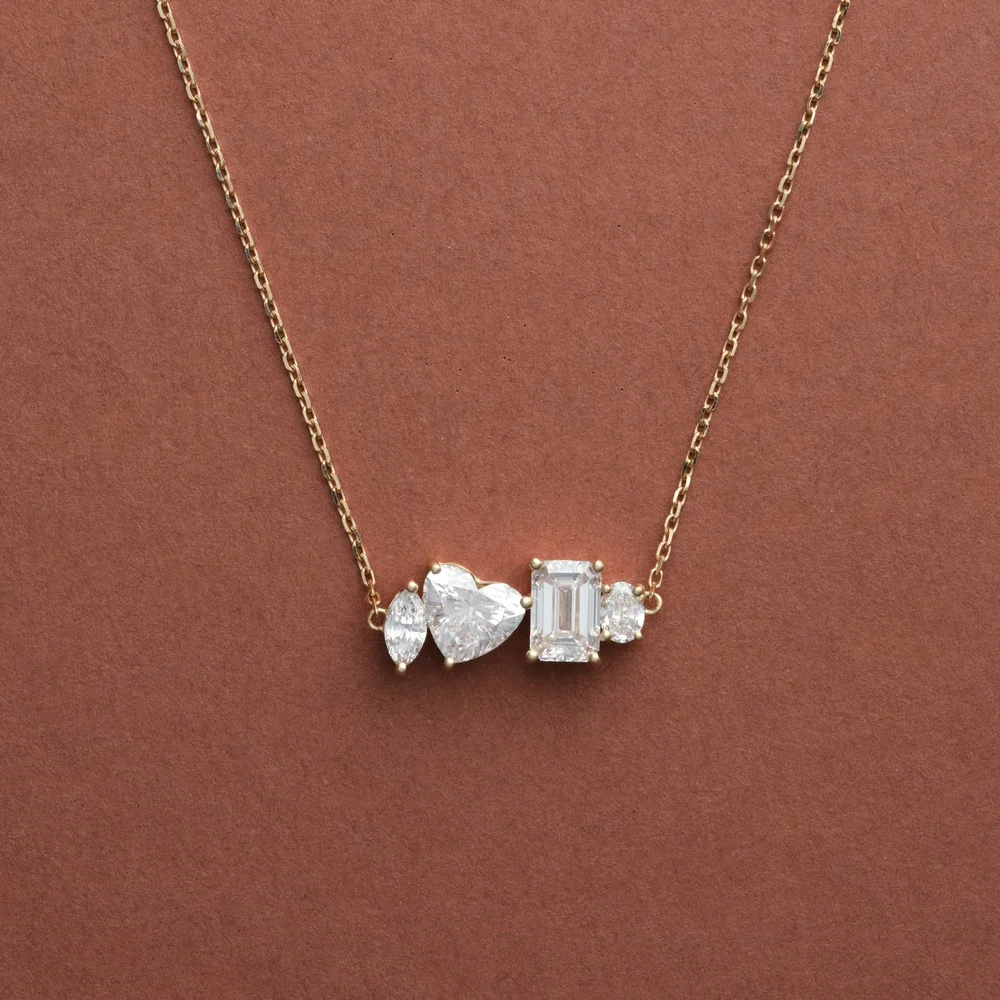 Multi Shape Diamond Necklace