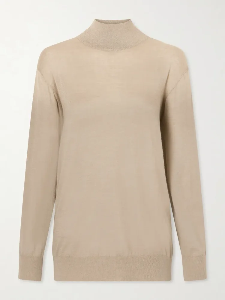 Orly cashmere and silk-blend turtleneck