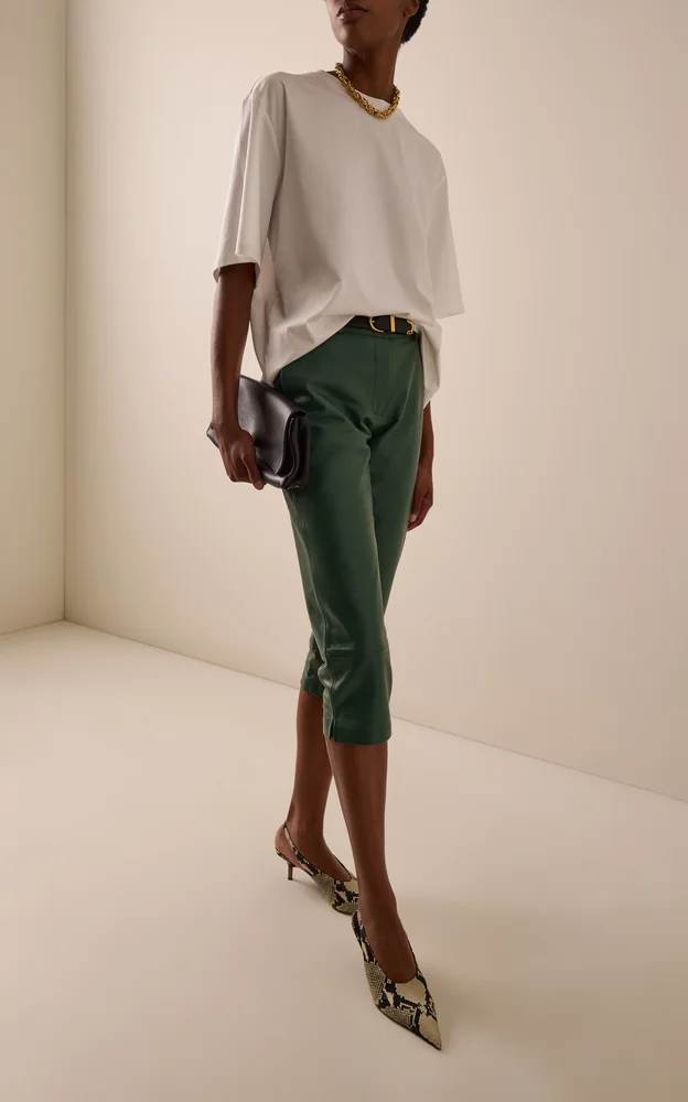 Lior Leather Capri Pants