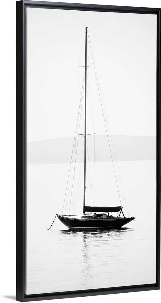 Greatbigcanvas Still Waters I Stretched Canvas, Black Floating Frame
