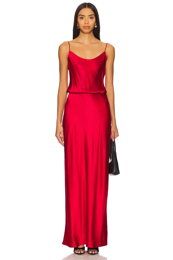 Yarden Silk Maxi Dress