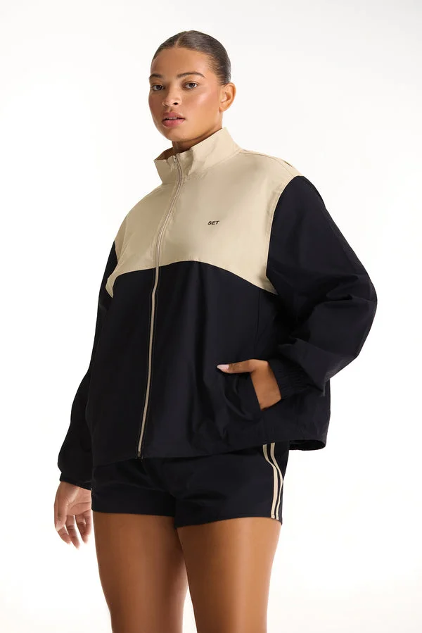 NYLON TRACK ZIP UP - MARLIN