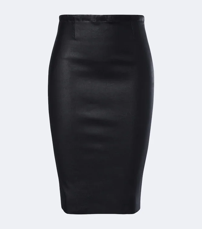 Gilda leather midi skirt
