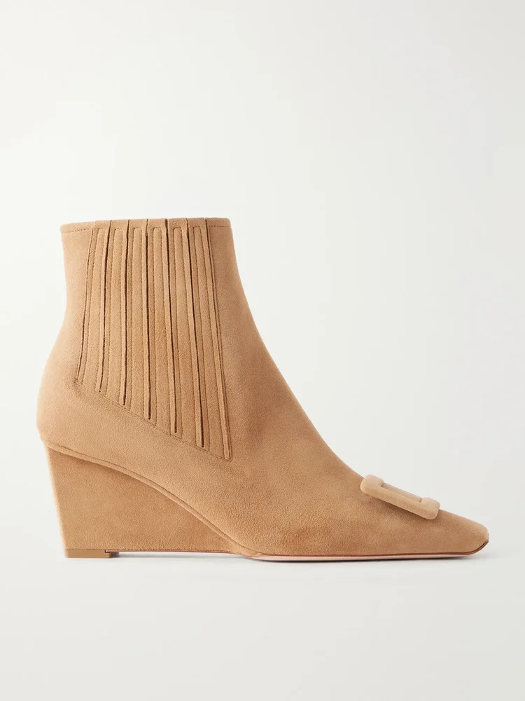 Belle Vivier 60 suede ankle boots