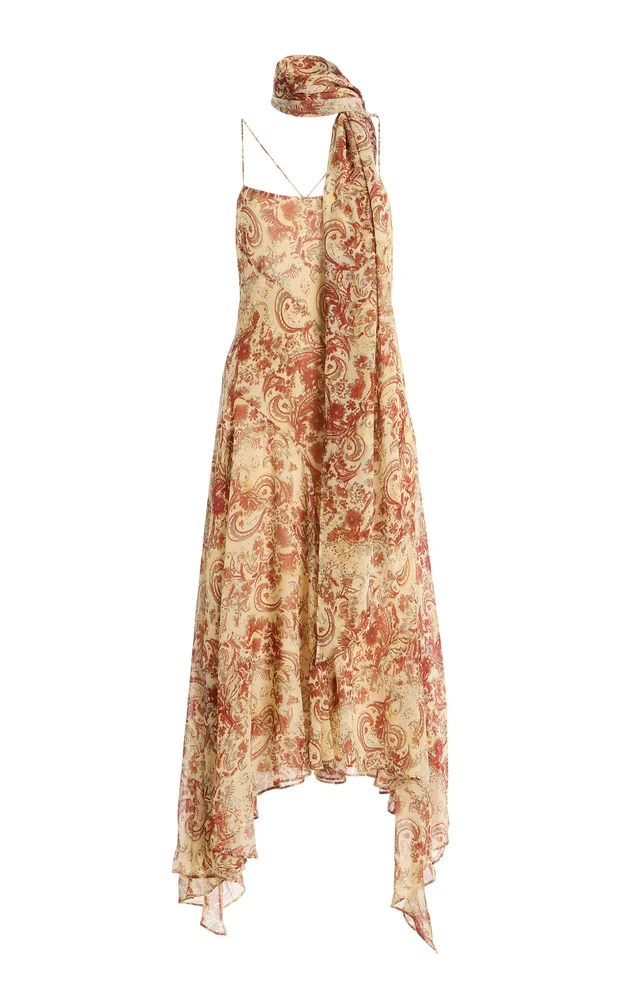 Komi Crepe de Chine Midi Dress