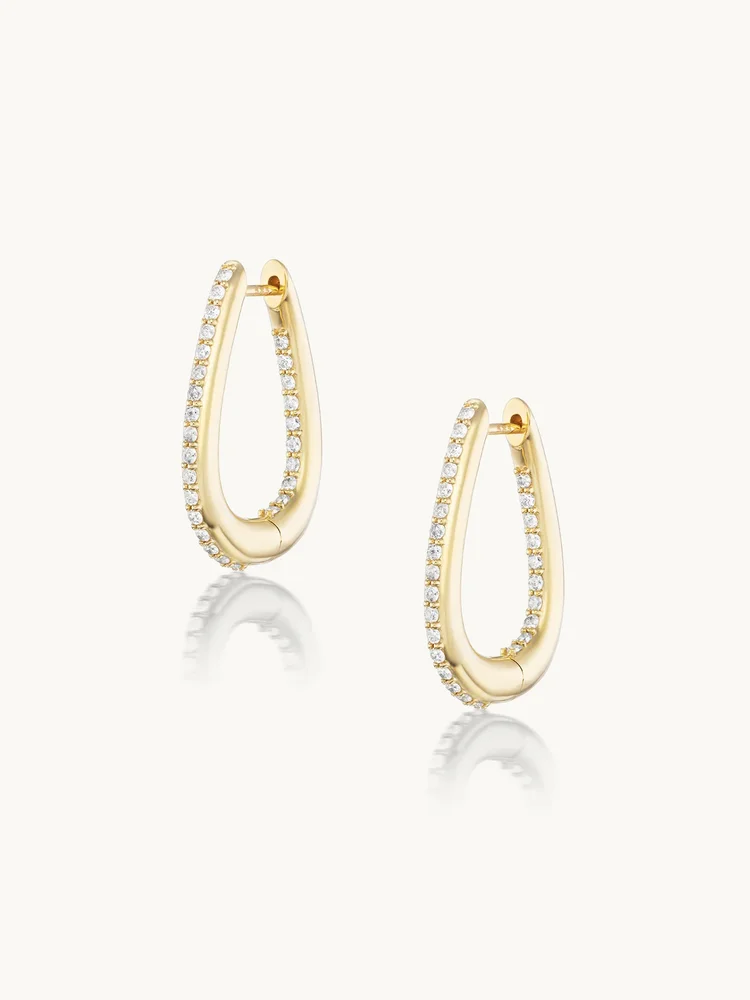 Pavé Buckle Earrings