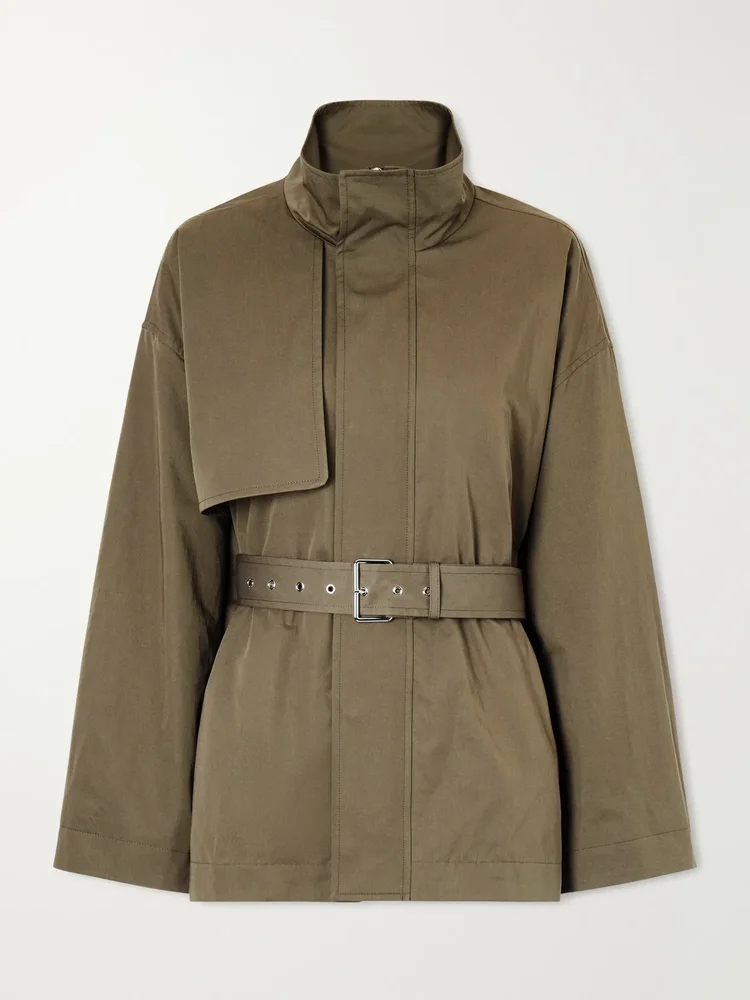 the short field belted cotton twill jacket