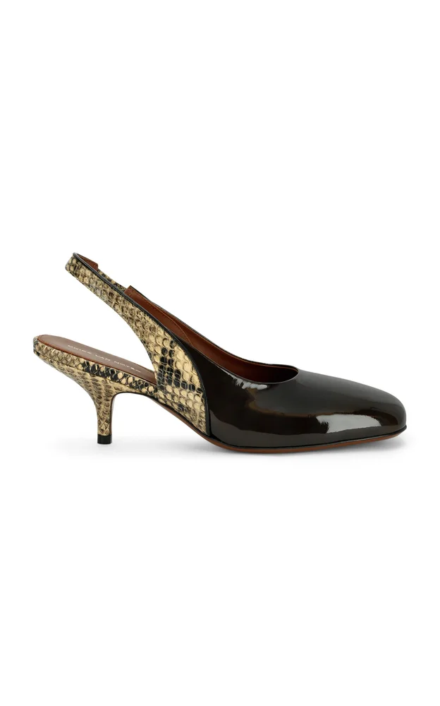Slingback Leather Pumps