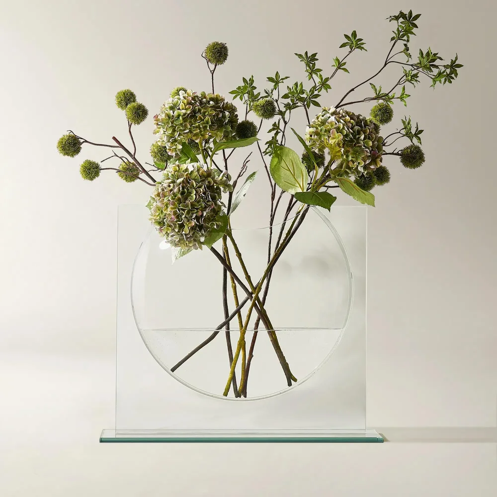 Ellipse Clear Glass Vase