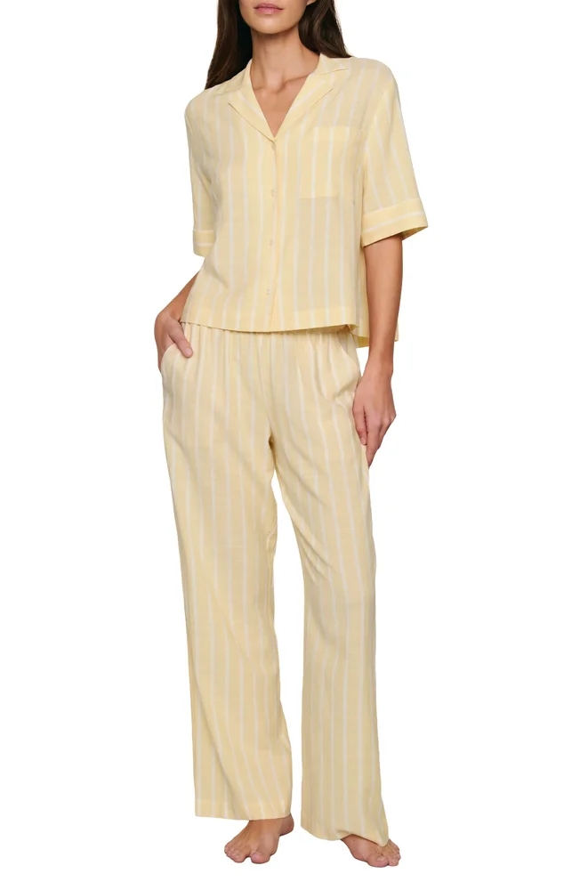 Nautico Stripe PJ Set, Classic Stripe Sunbeam Ivory