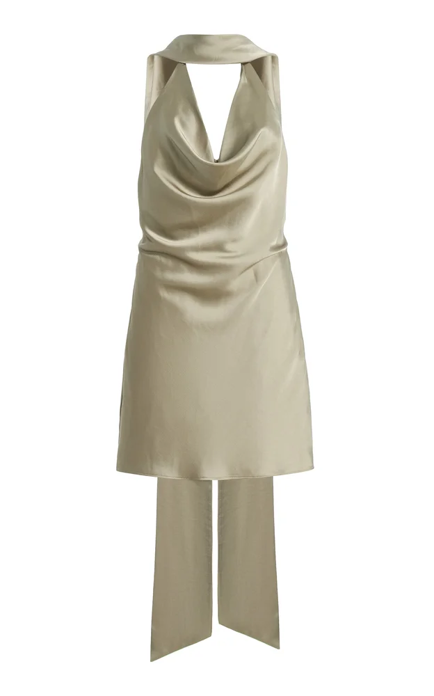 Luka Draped Satin Mini Dress