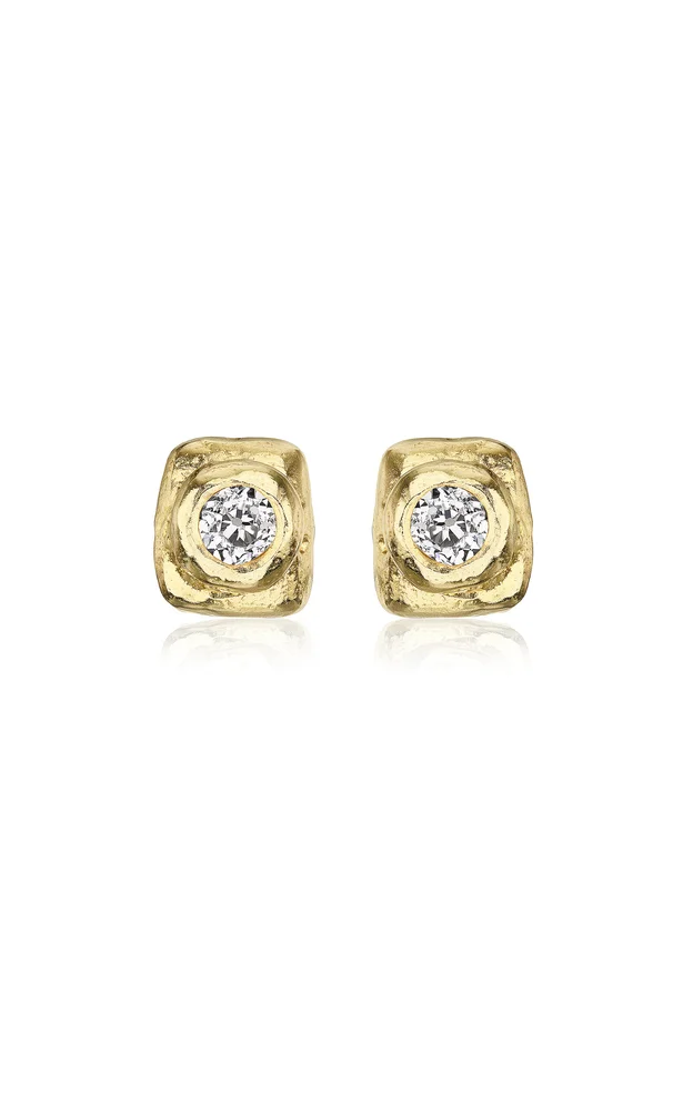 Romantica VI 14K Yellow Gold Diamond Earrings