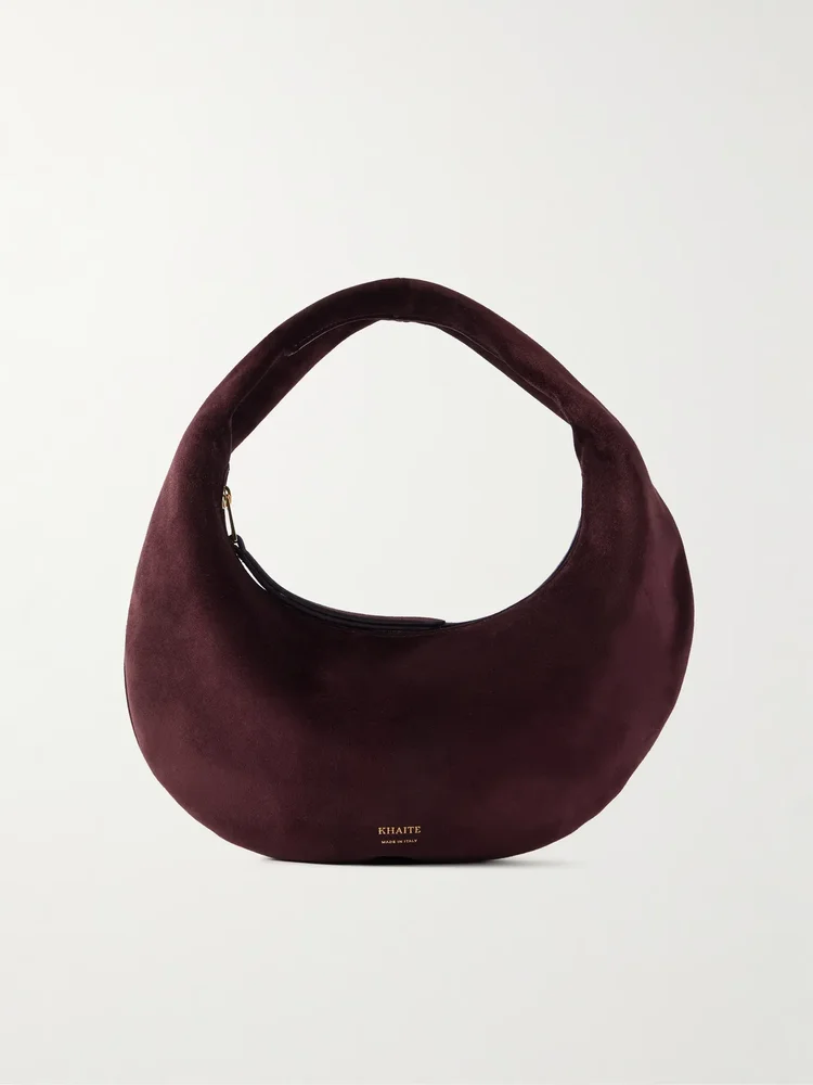 Olivia mini suede top-handle bag