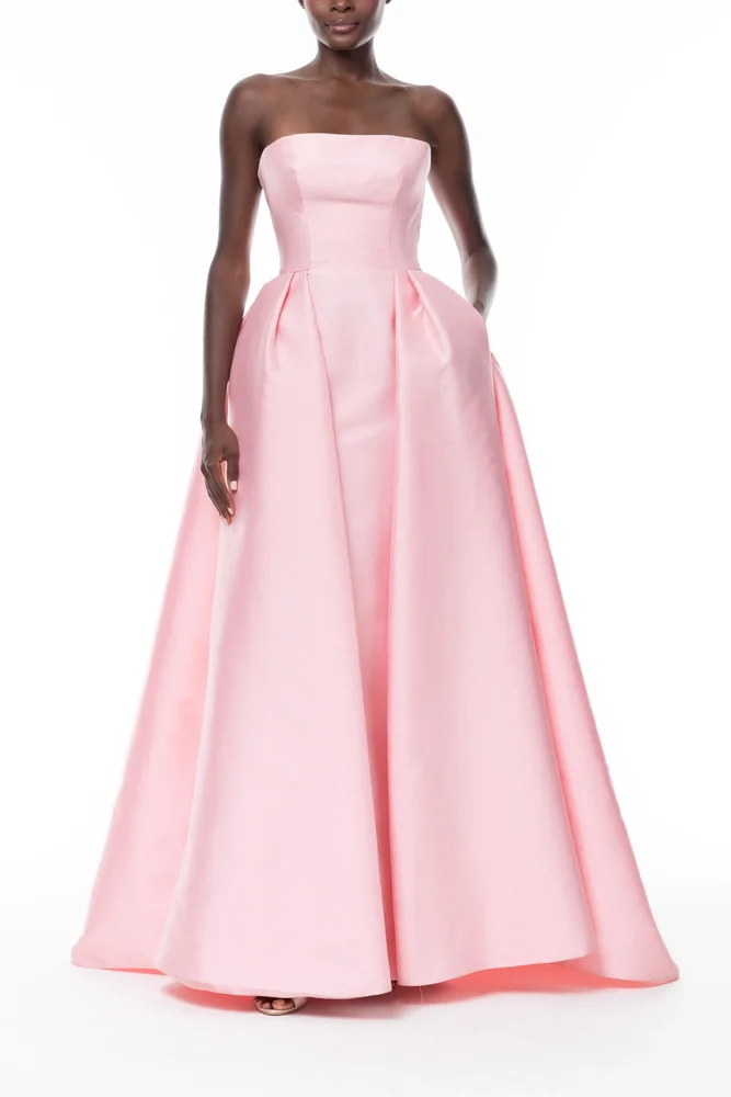 Moniquelhuillier Carnation Strapless Ball Gown