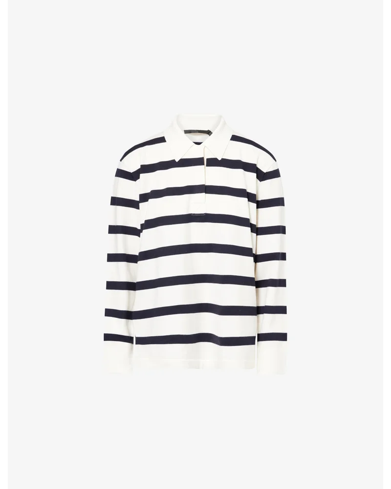 Post Collared Merino Wool-Blend Rugby Top