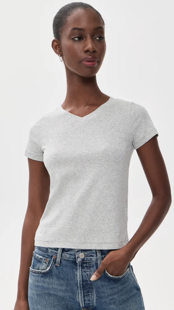 Shrunken V-Neck Tee
