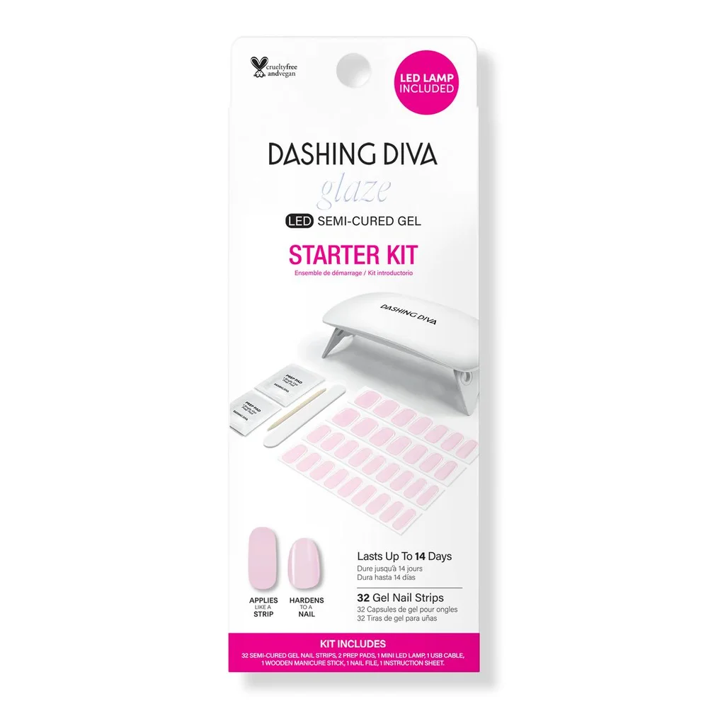 GLAZE, Starter Kit, Semi-Cured Gel Nail Strips