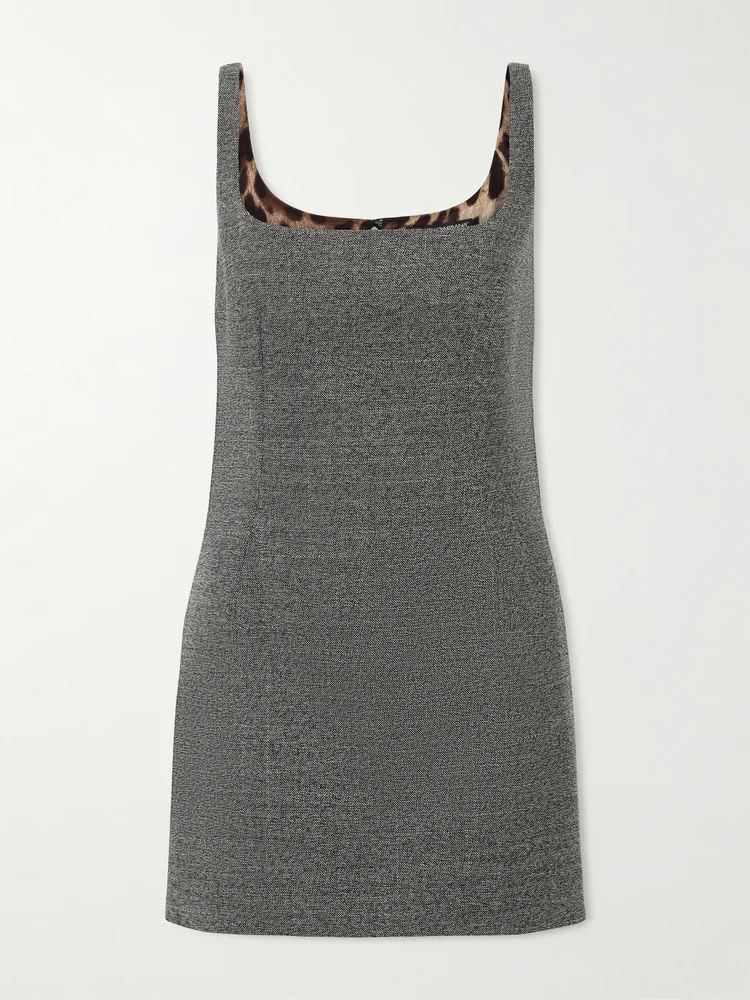 stretch wool mini dress