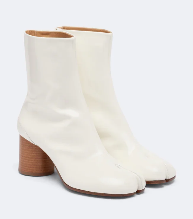 Tabi leather ankle boots